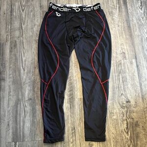 Defender Black and Red polyester and spandex Pants